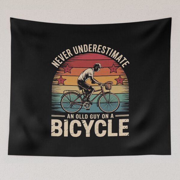 Item preview, Never Underestimate An Old Guy On Bicycle Cycling Mens  designed and sold by AquaKiev.
