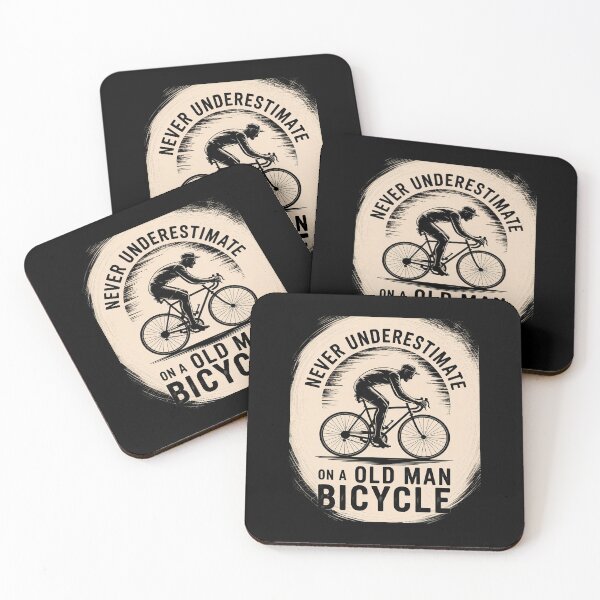 Item preview, Never Underestimate An Old Man On A Bicycle Cycling  designed and sold by AquaKiev.