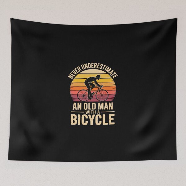 Item preview, Never Underestimate An Old Man With A Bicycle  designed and sold by SyntaxClaw.