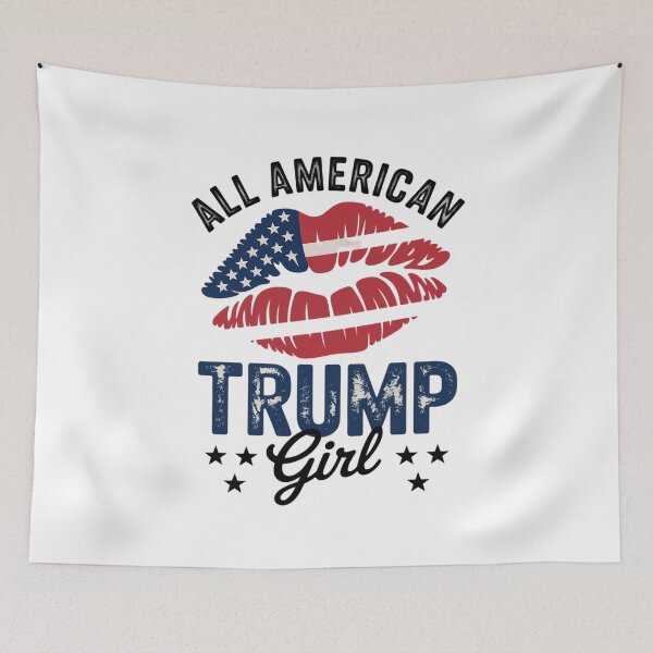 Item preview, All American Trump Girl USA Flag Lips GOP Vote designed and sold by FadeOfThrone.