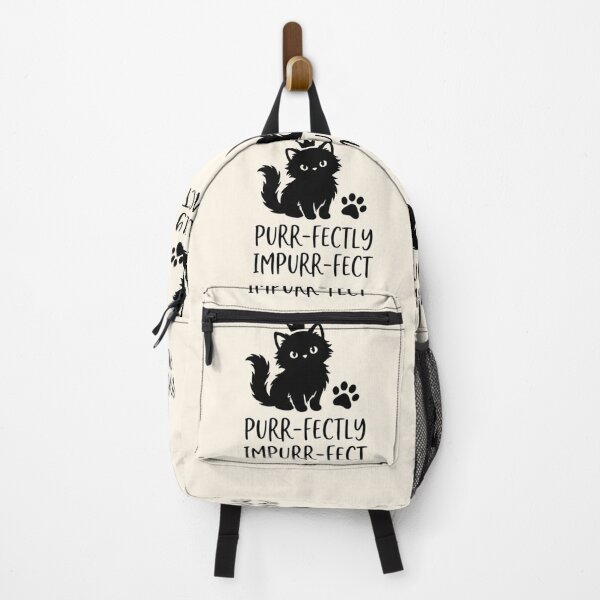 Item preview, Purr-fectly Impurr-fect — Cute Cat Pun designed and sold by Afridi Art House.