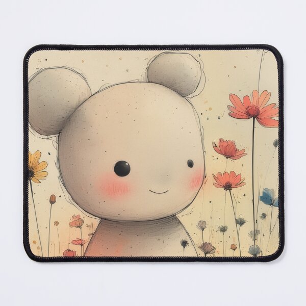Item preview, Cute bear in a flower field designed and sold by Mianku | Für das Leben.
