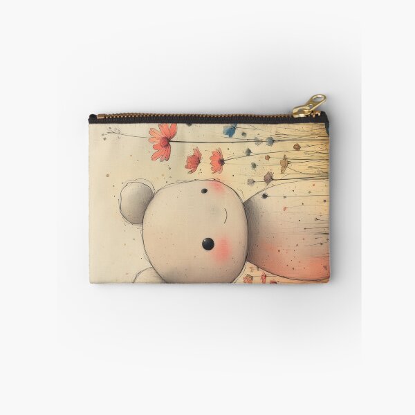 Item preview, Cute bear in a flower field designed and sold by Mianku | Für das Leben.