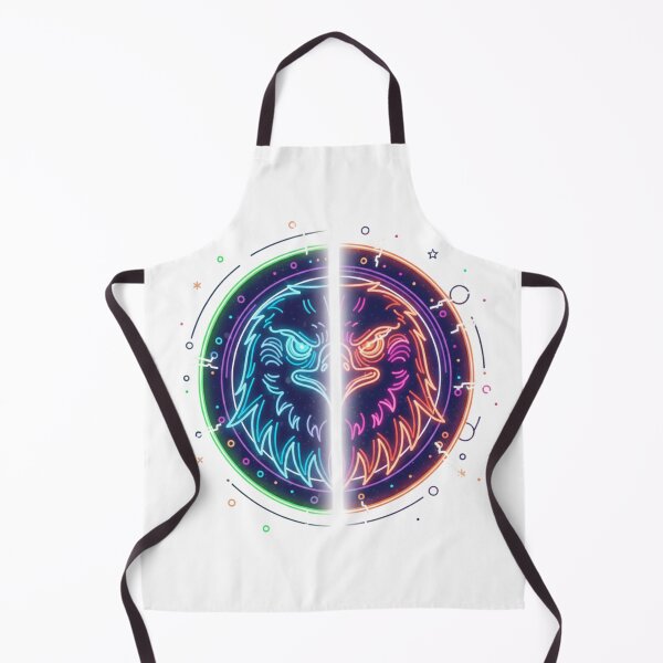 Item preview, Mirrored Eagle Silhouette Spirit – Neon Symmetry Style designed and sold by Tily360.
