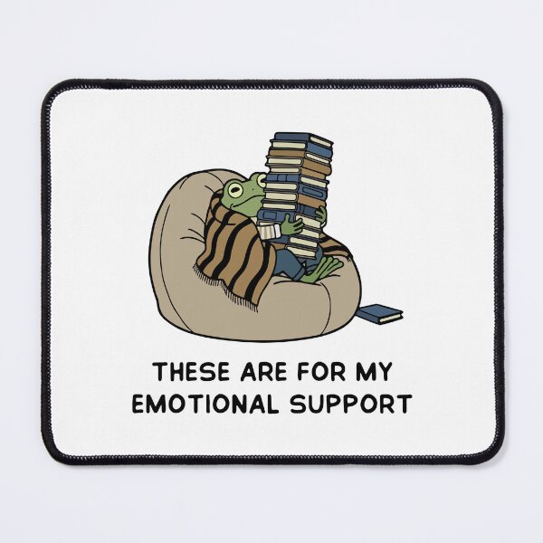 Item preview, Funny Frog Hugging Stack of Novels - Emotional Support Books designed and sold by Floomart.