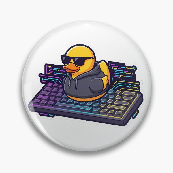 Item preview, Rubber Duck Debugging: The Developer's Cyberpunk Duck designed and sold by Stickers à gogo.