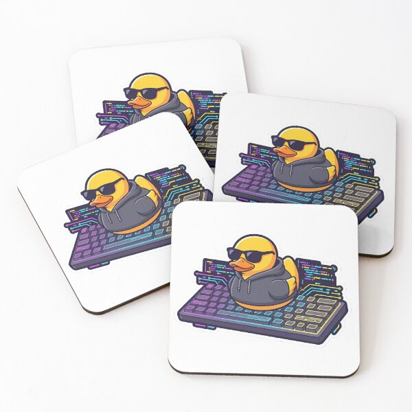 Item preview, Rubber Duck Debugging: The Developer's Cyberpunk Duck designed and sold by Stickers à gogo.