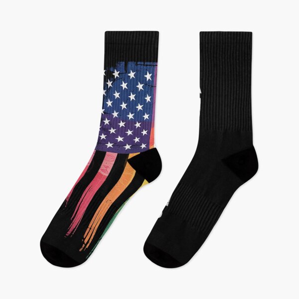 Item preview, Anti Trump United States Distressed Rainbow w US Flag designed and sold by FadeOfThrone.
