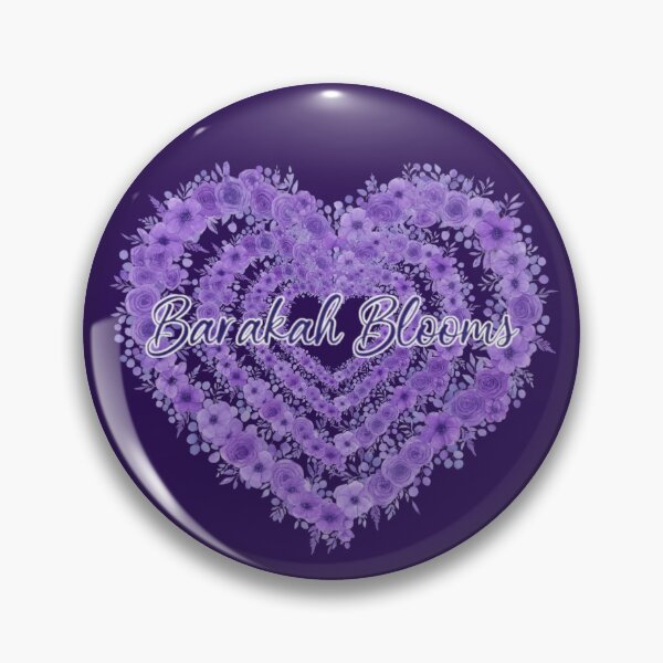Item preview, Barakah Blooms – Purple Rose Petal Heart Mandala designed and sold by D-Islamic.