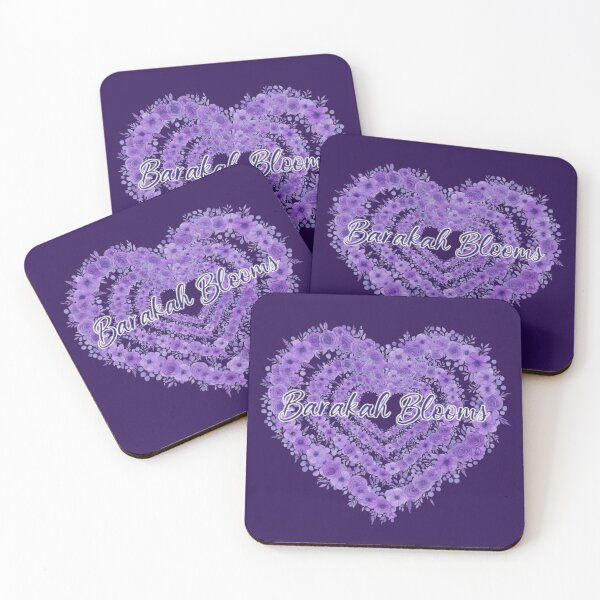 Item preview, Barakah Blooms – Purple Rose Petal Heart Mandala designed and sold by D-Islamic.