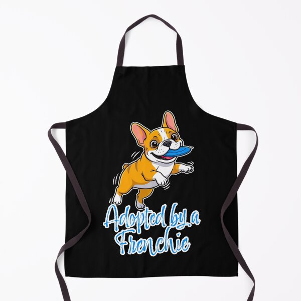 Item preview, Adopted by a Frenchie – Funny French Bulldog Frisbee Dog Art designed and sold by FrancophileFun.