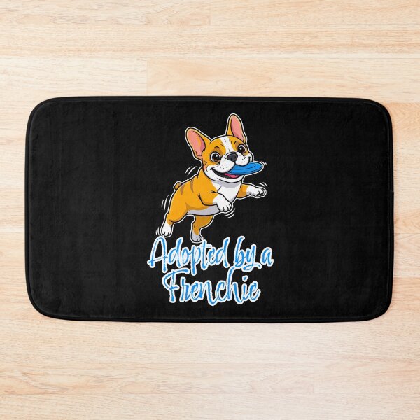 Item preview, Adopted by a Frenchie – Funny French Bulldog Frisbee Dog Art designed and sold by FrancophileFun.