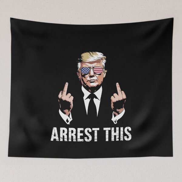Item preview, Arrest This Trump 2024 US American Flag designed and sold by MarryIsMonth.