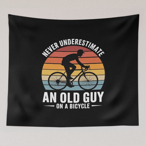 Item preview, Never Underestimate An Old Guy On A Bicycle  designed and sold by AquaKiev.