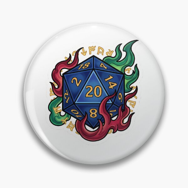 Item preview, Critical Hit D20 Dice - Neo-Traditional Tattoo Sticker designed and sold by Stickers à gogo.