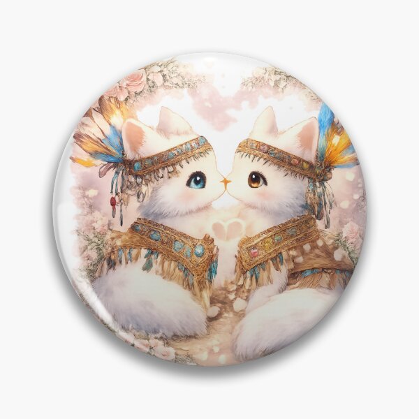 Item preview, Kawaii Romantic Fox Couple – Timeless Love Art designed and sold by kimkosovo.