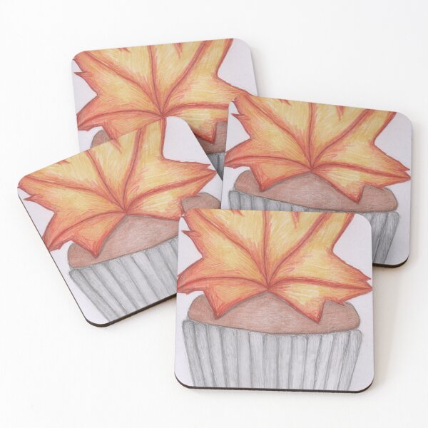 Item preview, Autumn leaf cupcake  designed and sold by Artbysarah23.