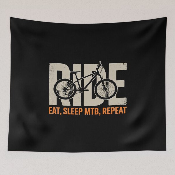 Item preview, Ride Eat Sleep MTB Repeat Bicycle Mountain Bike Lovers  designed and sold by AquaKiev.