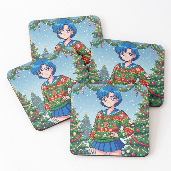 Item preview, Sailor Mercury Ugly Christmas Sweater designed and sold by Solace Sparkles.