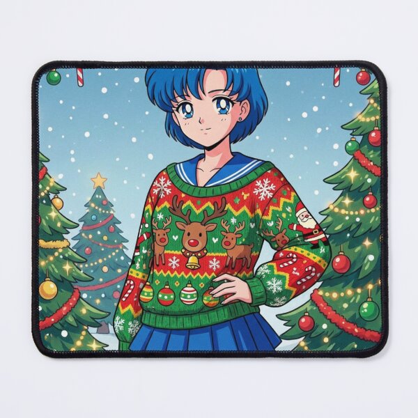 Item preview, Sailor Mercury Ugly Christmas Sweater designed and sold by Solace Sparkles.