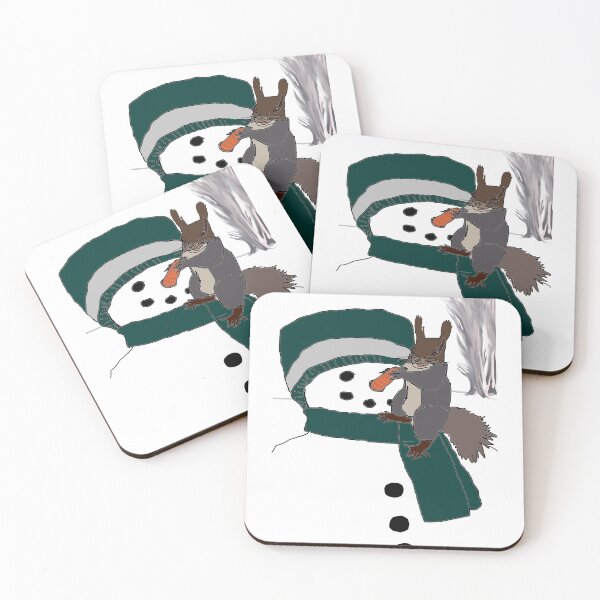 Item preview, Hungry Squirrel Chews on Snowman's Carrot Nose designed and sold by kristalcurt.