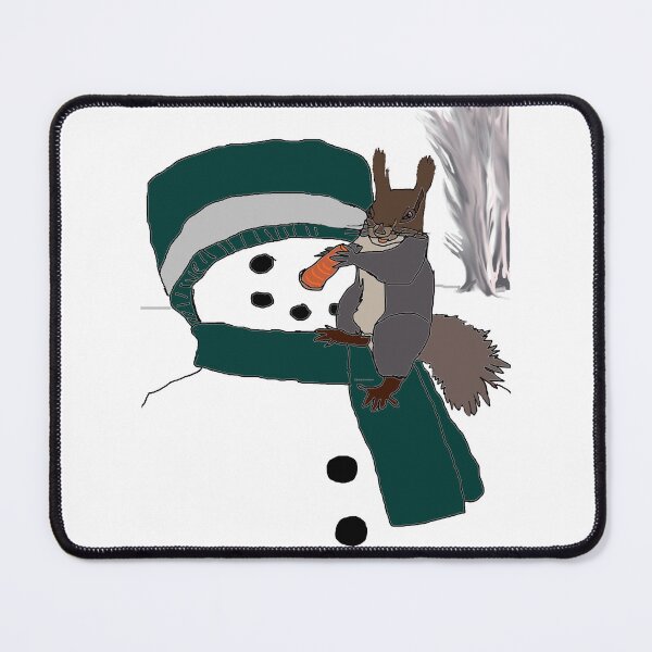 Item preview, Hungry Squirrel Chews on Snowman's Carrot Nose designed and sold by kristalcurt.