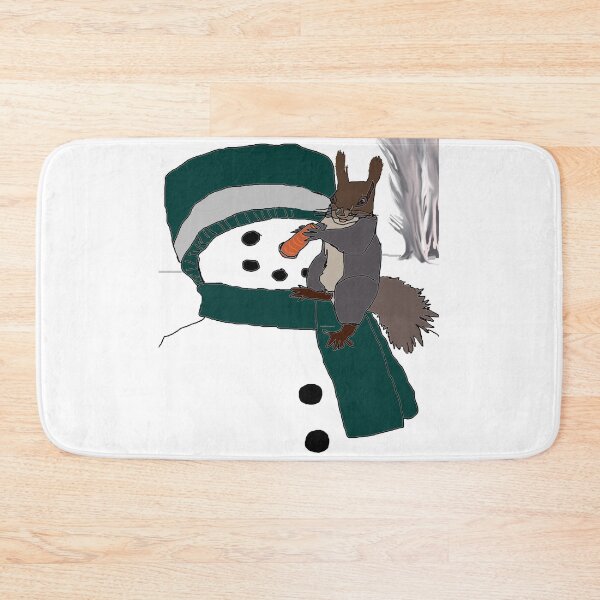 Item preview, Hungry Squirrel Chews on Snowman's Carrot Nose designed and sold by kristalcurt.