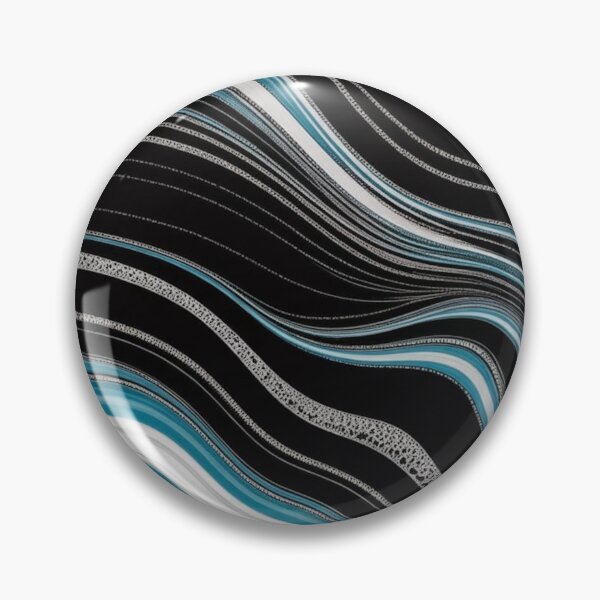Item preview, Abstract Flowing Waves Teal Silver Black designed and sold by Ed & Harmony.