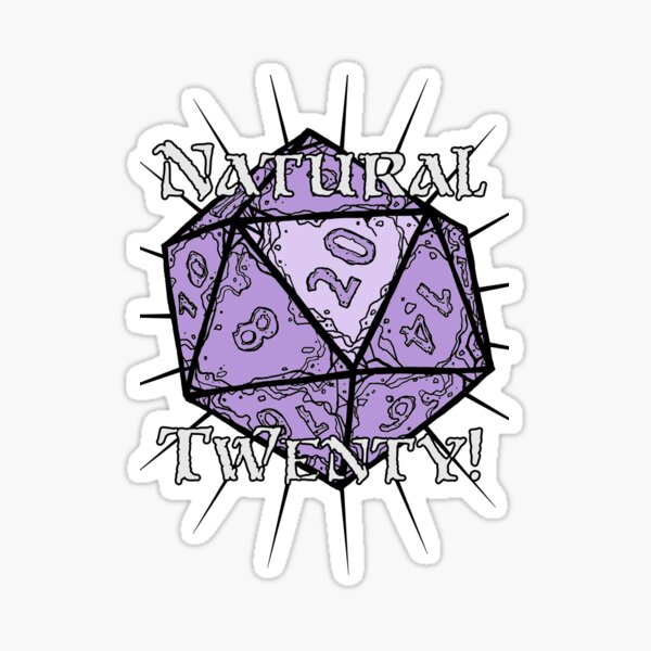 Natural 20! Purple Edition Sticker