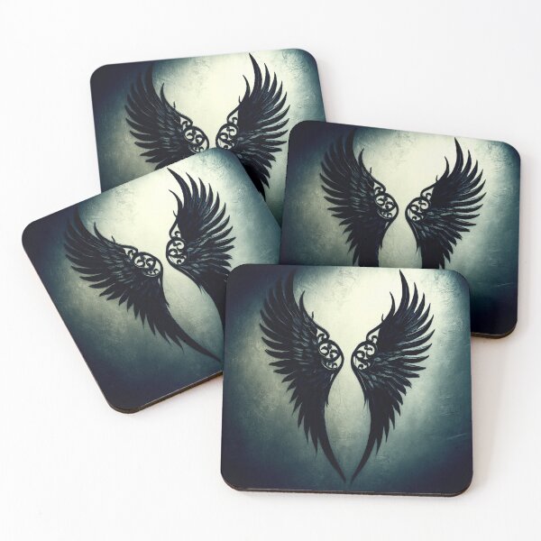 Item preview, black angel wings – gothic symbol – dark fantasy art designed and sold by Traumrausch.