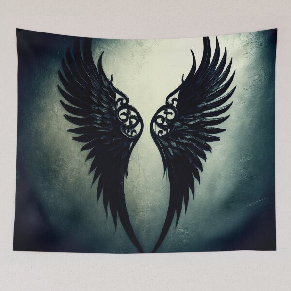 Item preview, black angel wings – gothic symbol – dark fantasy art designed and sold by Traumrausch.