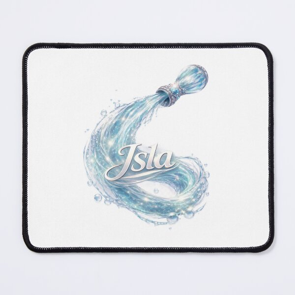 Item preview, Isla Aquarius – Elegant Female Name Zodiac Water Bearer Fantasy Art Design designed and sold by AlexLineArt.