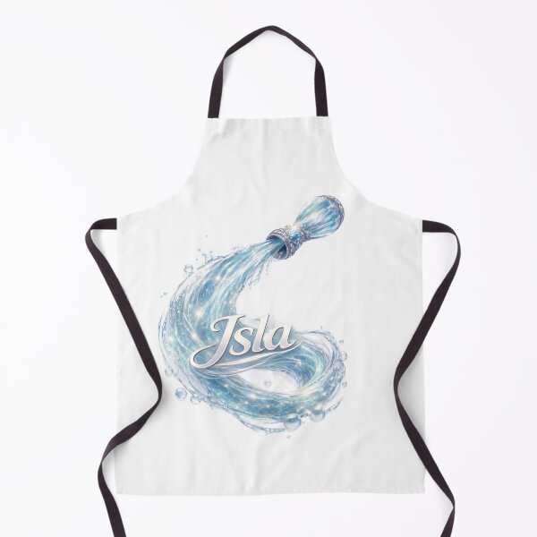 Item preview, Isla Aquarius – Elegant Female Name Zodiac Water Bearer Fantasy Art Design designed and sold by AlexLineArt.