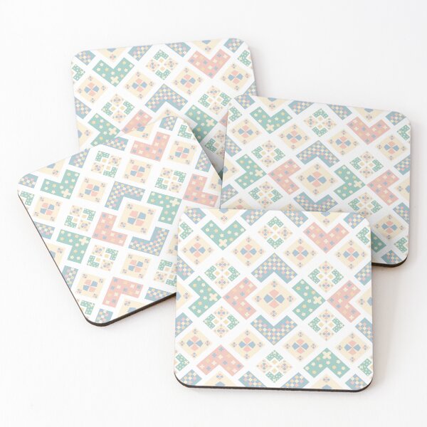 Item preview, Pastel Geometric Seamless Pattern with Stars and Checks designed and sold by CosmoPixelArts.