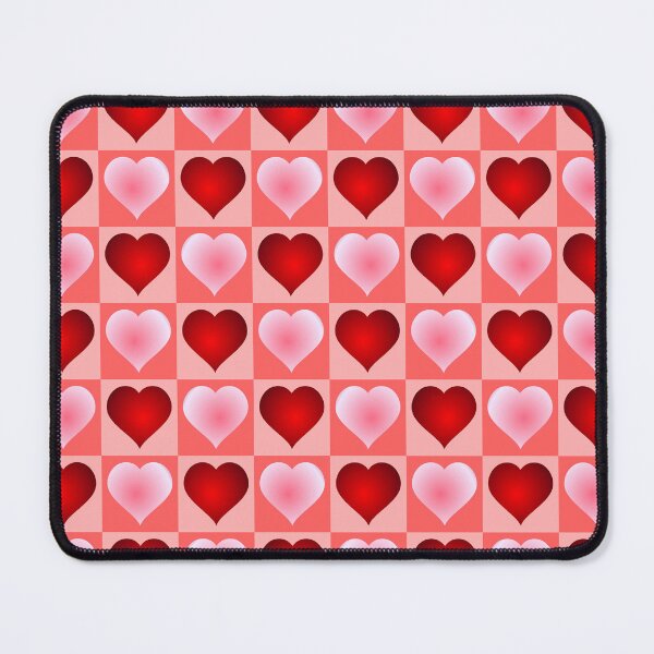 Item preview, Romantic Pink and Red Checkerboard Heart Pattern designed and sold by DeeLulu.