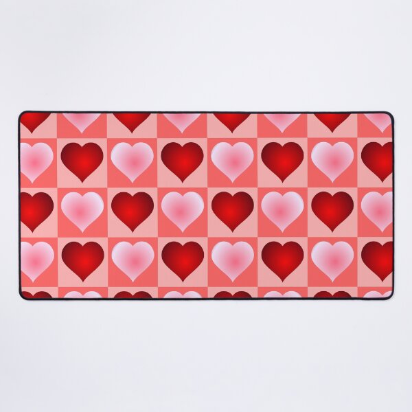 Item preview, Romantic Pink and Red Checkerboard Heart Pattern designed and sold by DeeLulu.