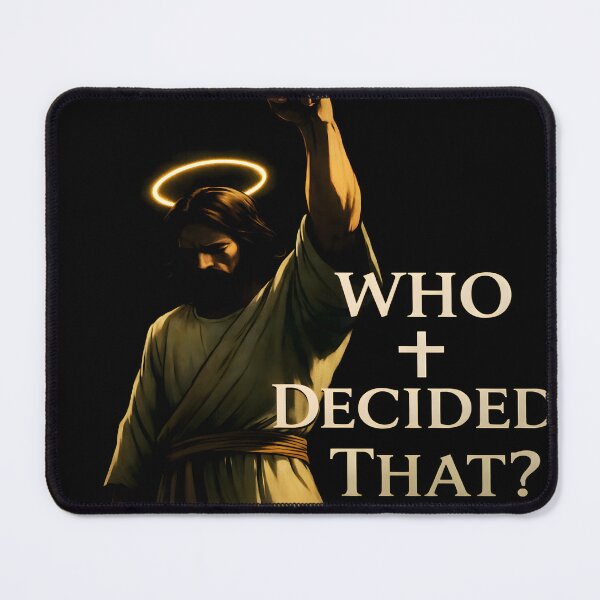 Item preview, Jesus "Who Decided That?" Escanor Meme Art designed and sold by Vicksin ⭐⭐⭐⭐⭐.