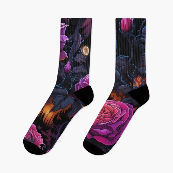 Item preview, Luxurious Seamless Floral Pattern with Magenta Roses and Golden Foliage on Black Background designed and sold by CharlieDesings.