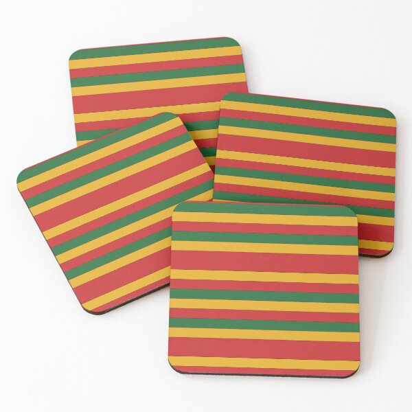 Item preview, Bold Horizontal Stripes Red Gold Green designed and sold by Ed & Harmony.