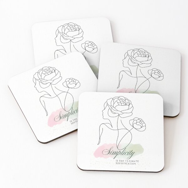 Item preview, Minimalist Line Art Woman and Rose - "Simplicity is the Ultimate Sophistication" designed and sold by Best-Arch900.