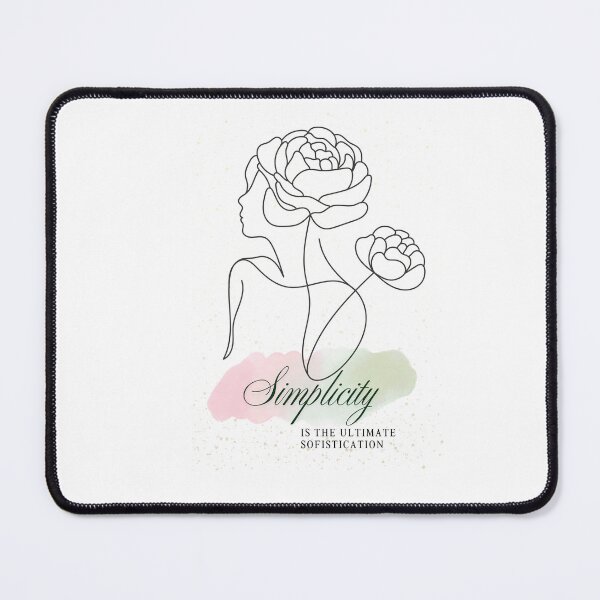 Item preview, Minimalist Line Art Woman and Rose - "Simplicity is the Ultimate Sophistication" designed and sold by Best-Arch900.
