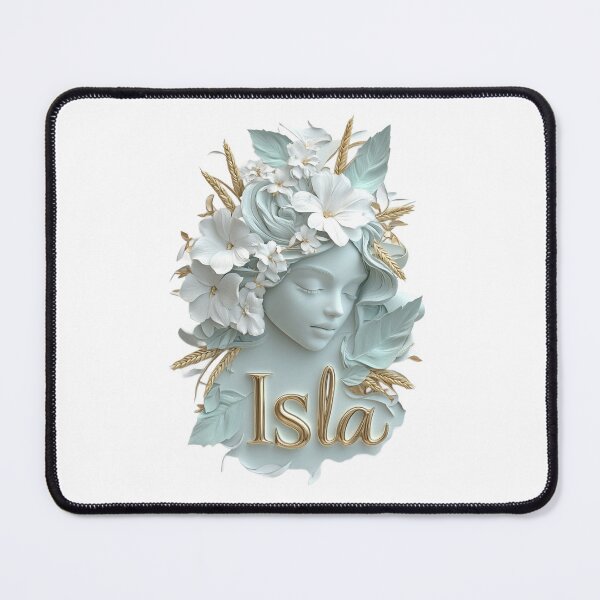 Item preview, Isla Virgo – Elegant Female Name Zodiac Earth Sign Floral Fantasy Art designed and sold by AlexLineArt.