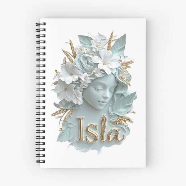 Item preview, Isla Virgo – Elegant Female Name Zodiac Earth Sign Floral Fantasy Art designed and sold by AlexLineArt.