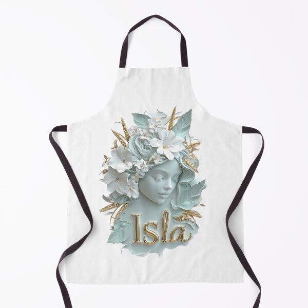 Item preview, Isla Virgo – Elegant Female Name Zodiac Earth Sign Floral Fantasy Art designed and sold by AlexLineArt.
