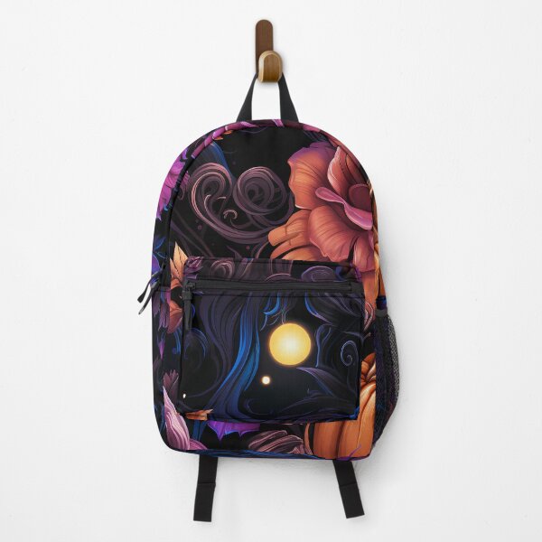 Item preview, Luxurious Seamless Floral Pattern with Magenta Roses and Golden Foliage on Black Background designed and sold by CharlieDesings.