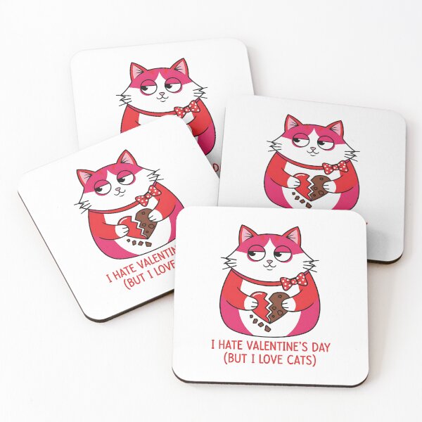 Item preview, Funny Anti Valentine Cat Shirt – I Hate Valentine’s Day Cat Lover Tee designed and sold by Muzgle.