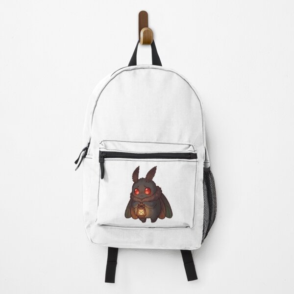 Item preview, Shy Chibi Mothman Sticker with Light-Up Lantern designed and sold by Stickers à gogo.
