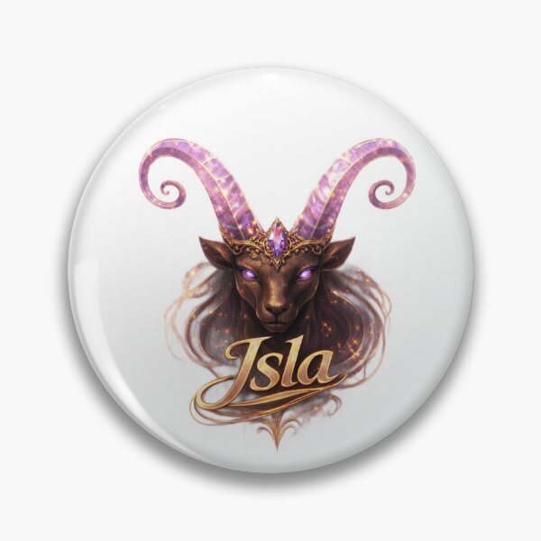 Item preview, Isla Capricorn – Elegant Female Name Zodiac Mountain Goat Fantasy Art Design designed and sold by AlexLineArt.