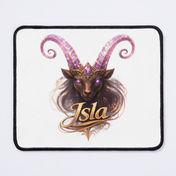 Item preview, Isla Capricorn – Elegant Female Name Zodiac Mountain Goat Fantasy Art Design designed and sold by AlexLineArt.