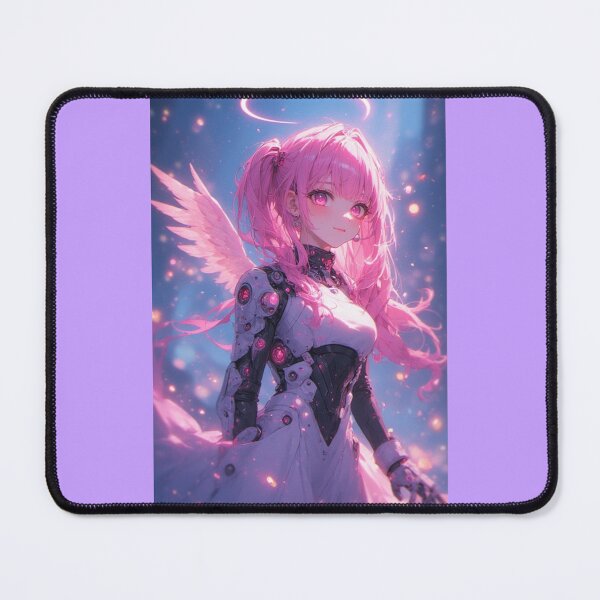 Item preview, Pink anime android girl with wings designed and sold by ArtsJulian.
